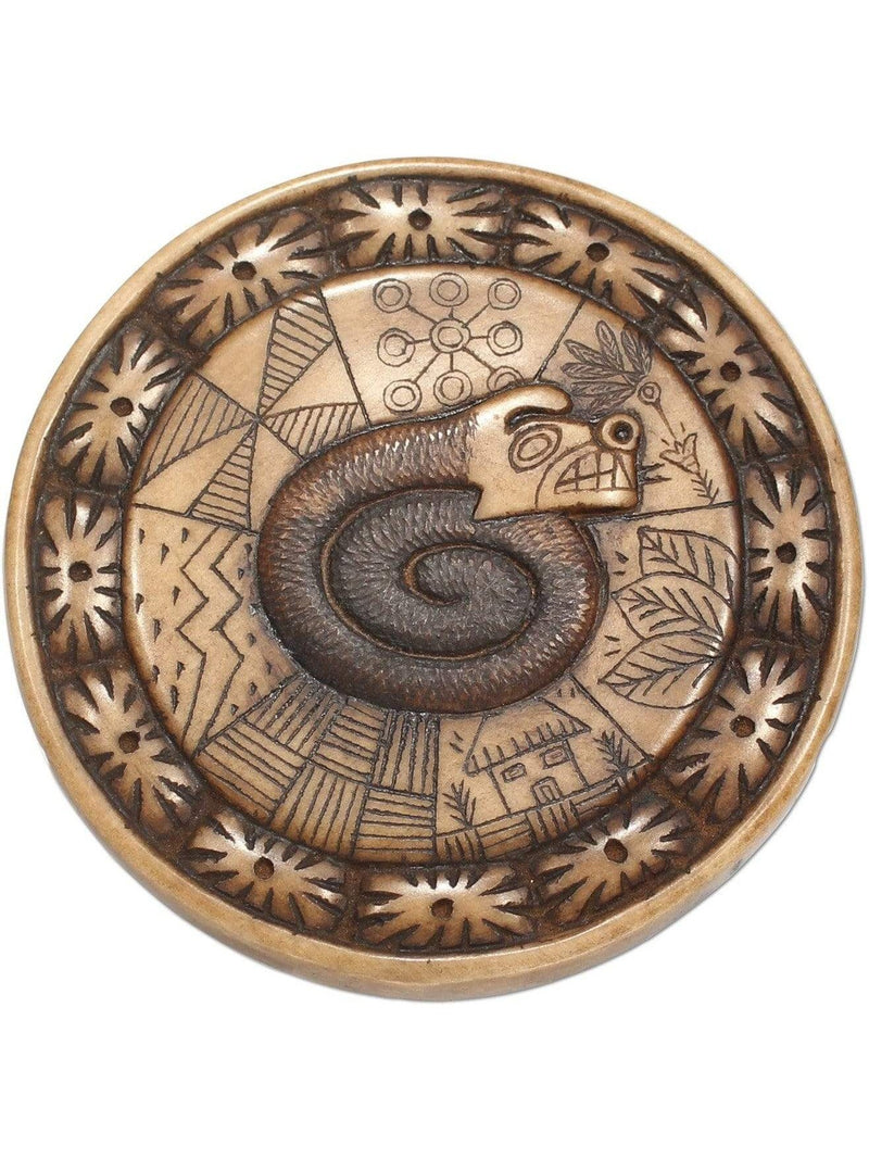 Andean Symbology Tile - Serpent - Round