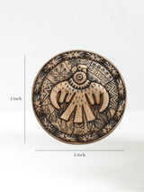 Stone Carvings Andean Symbology Tile - Condor - Round