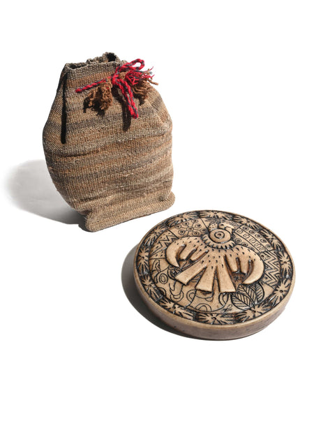Stone Carvings Andean Symbology Tile - Condor - Round