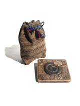 Stone Carvings Andean Symbology Tile - Serpent - Square - Small