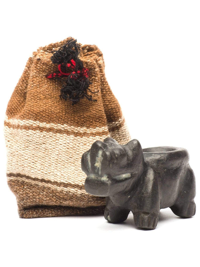 Stone Carvings Jaguar Offering Bowl