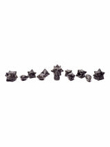 Stone Carvings Meteorite Chumpi Stone Set - 12 Piece - Large