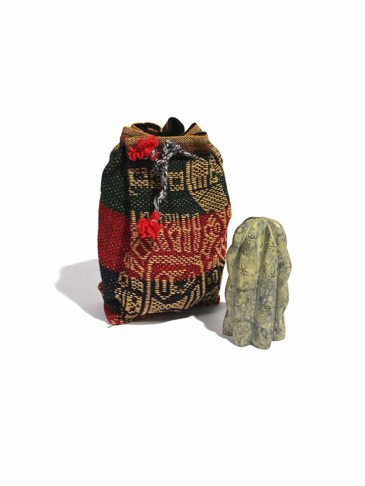 San Pedro Cactus Carved Serpentine | si0323-Light Green