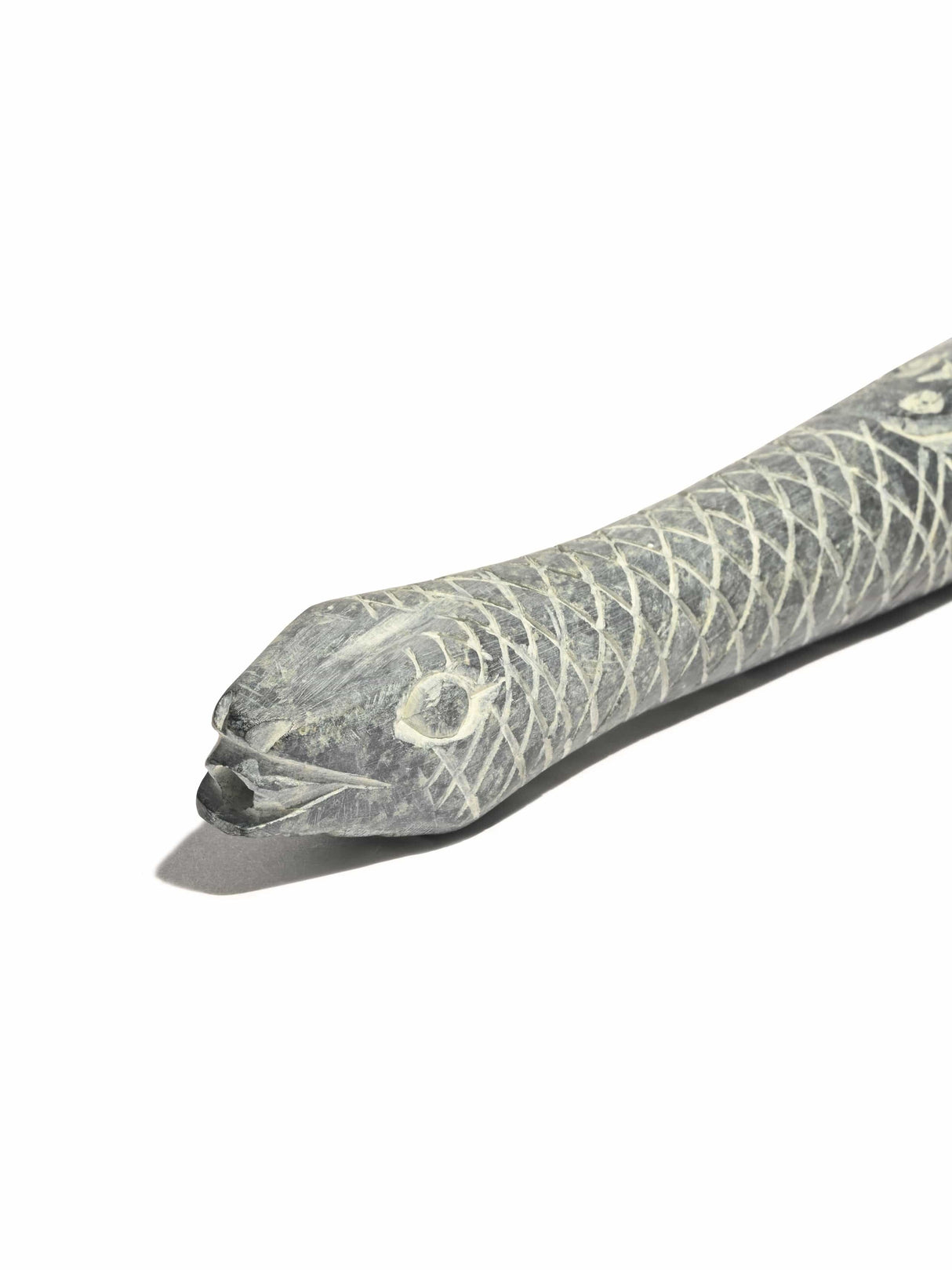 Ceremonial Stone Carved Pipe - 12 inch