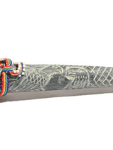 Ceremonial Stone Carved Pipe - 12 inch