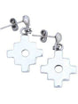 Stud Earrings 950 Sterling Silver Peruvian Chakana Stud Earrings