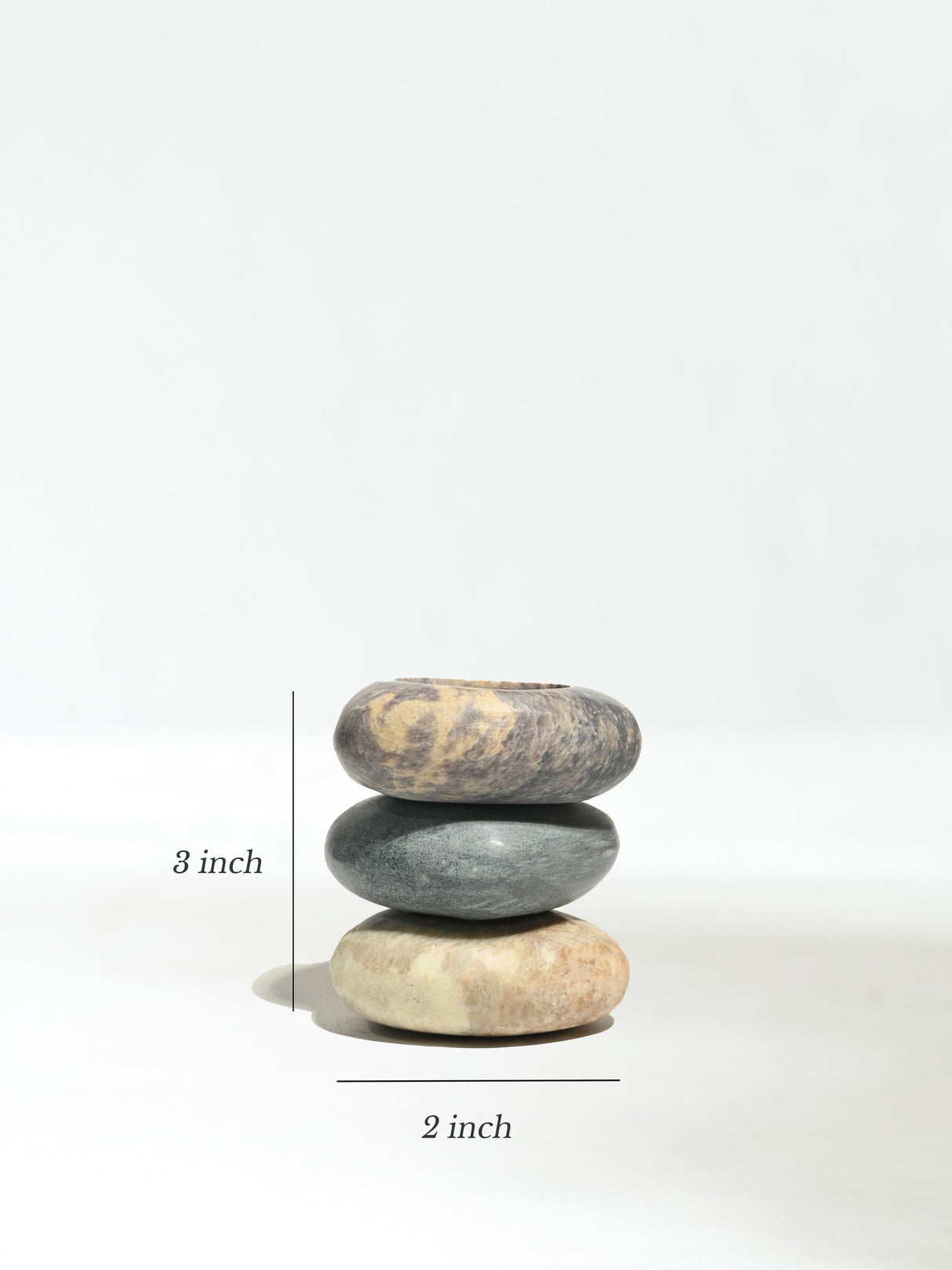 Stacked Stone Tea Light Holder