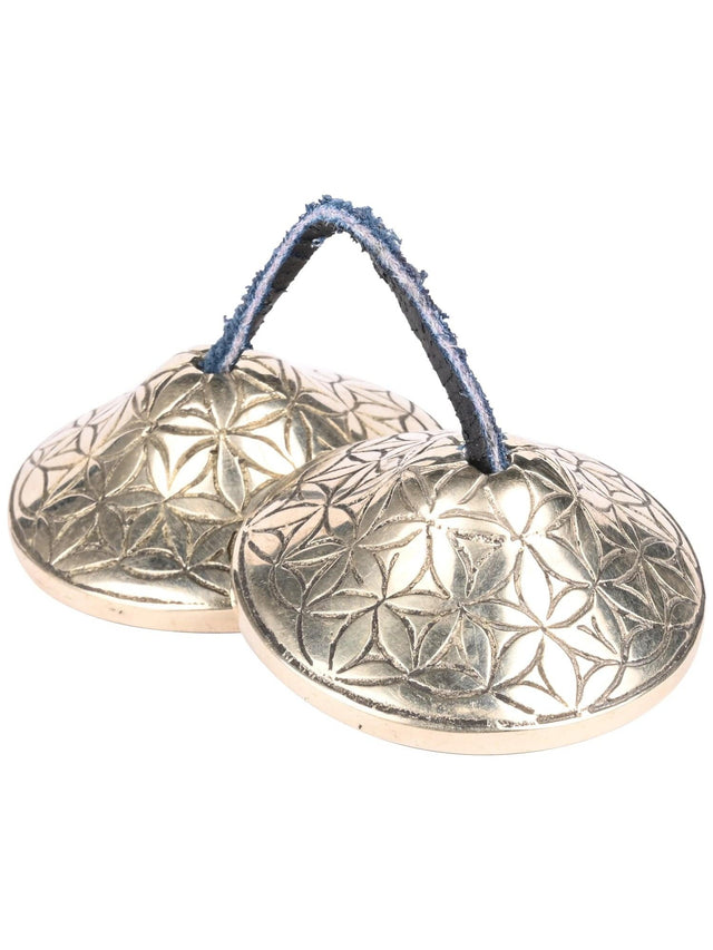 Etched Flower of Life Tingsha | mmt4