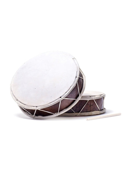 Two Sided Hand Drums Peruvian Round Two-Sided Hand Drum 11 in