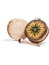 Two Sided Hand Drums Peruvian Round Two-Sided Hand Drum - 8 in