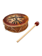 Two Sided Hand Drums Peruvian Round Two-Sided Hand Drum - 8 in