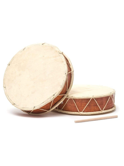 Two Sided Hand Drums Peruvian Round Two-Sided Hand Drum - 9-10 in
