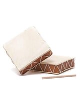 Peruvian Square Two-Sided Hand Drum