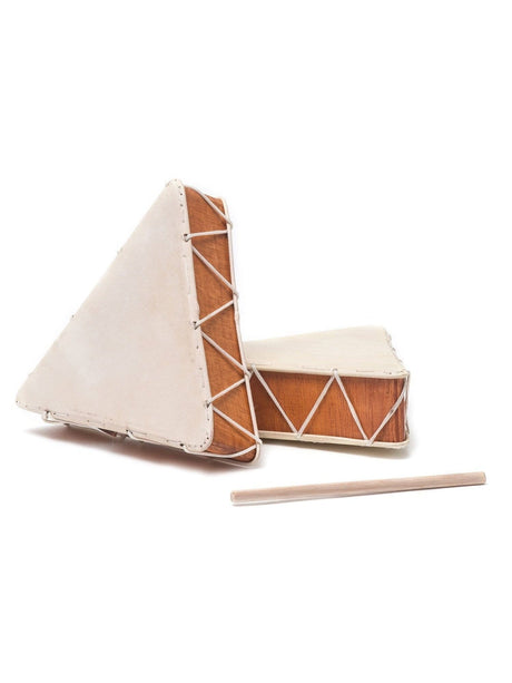 Two Sided Hand Drums Peruvian Triangular Two-Sided Hand Drum