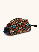 Shipibo Embroidered Cube Zipper Pouch
