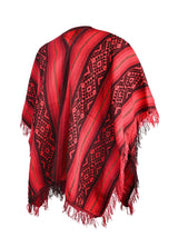 Peruvian Traditional Wool Blend Poncho - txp0009