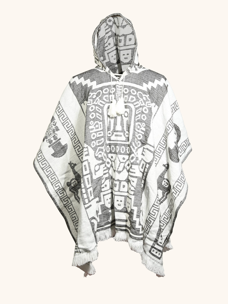 Hooded Artisan Andean Poncho - Puno