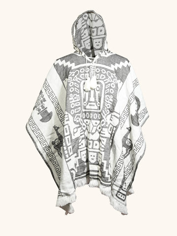 Hooded Artisan Andean Poncho - Puno