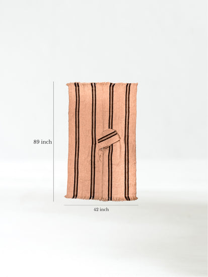 Bolivian "Illimani" Poncho with Hood | txp0117-M-Tan