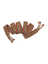 Watana Ties Black-Olive Watana Tie w/Beaded Trim