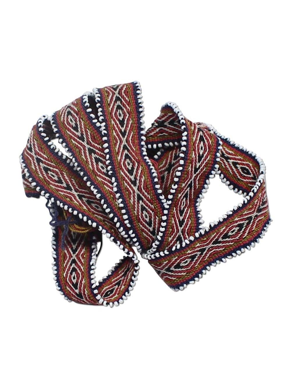 Watana Ties Navy-Rose Watana Tie w/Beaded Trim