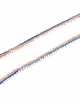 Watana Ties with Beaded Trim - Narrow - Rainbow