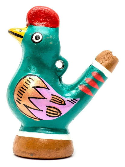 Water Whistles Turquoise Rooster Mini Chirping Water Whistle