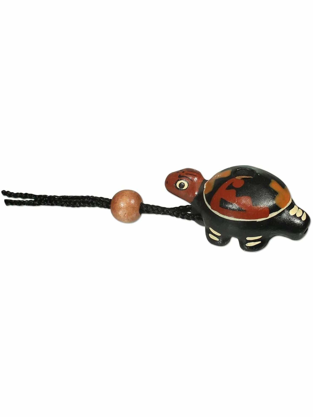 Whistles on Cord blk/brn Singing Turtle Clay Whistle on Cord