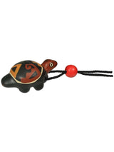 Whistles on Cord blk/orng Singing Turtle Clay Whistle on Cord