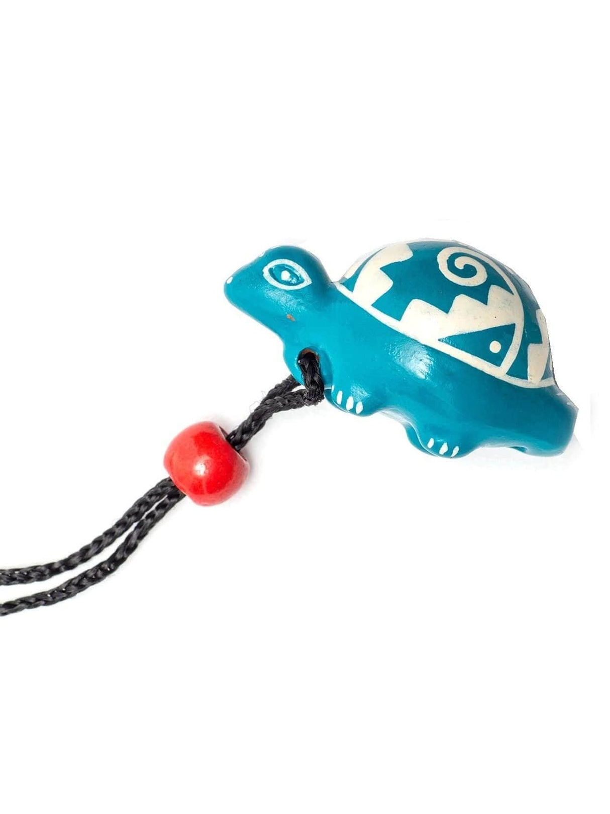 Whistles on Cord Purple Singing Turtle Clay Whistle on Cord