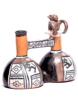 Whistling Vessels Black/Gray Huaco Silbador-Peruvian Whistling Vessel - Jaguar