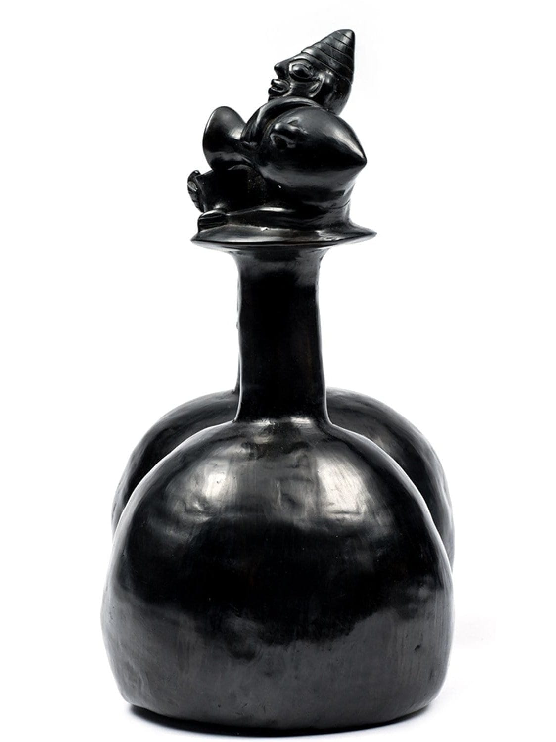 Huaco Silbador-Peruvian Water Whistling Vessel - Shaman with Vessel | mmwv022