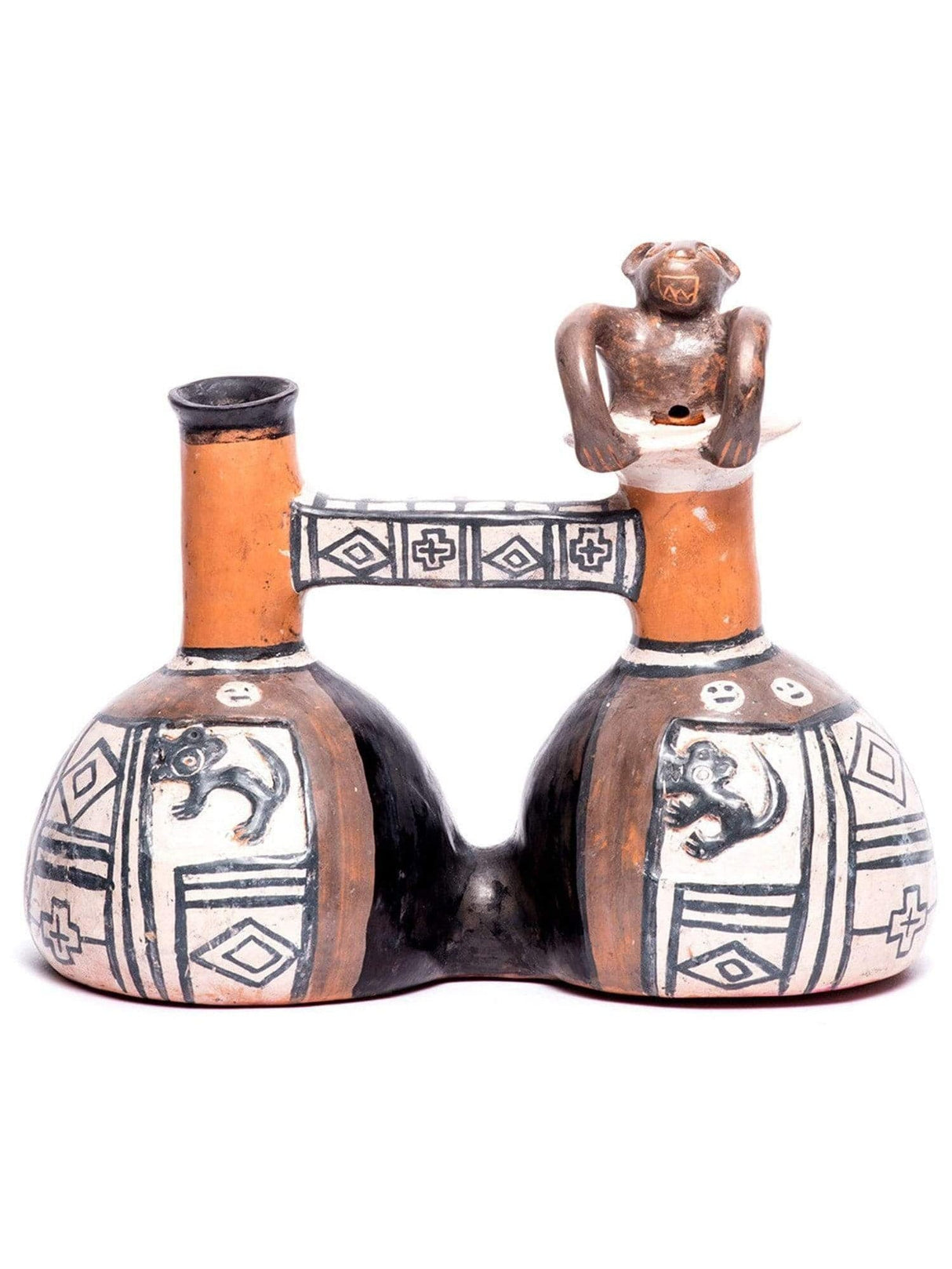 Whistling Vessels Huaco Silbador-Peruvian Whistling Vessel - Jaguar