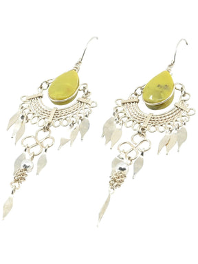 Wire Earrings Serpentine Alpaca Silver Curlicue Wire Earrings