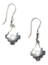Wire Earrings Sterling Silver Chakana Earrings