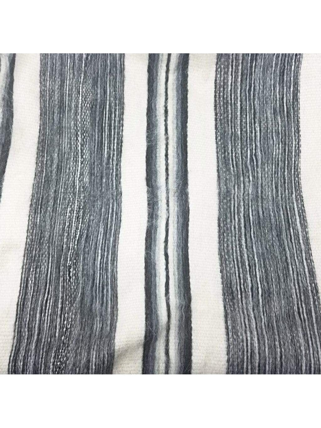 Wool Ponchos Bolivian "Huayna" Striped Poncho with Hood
