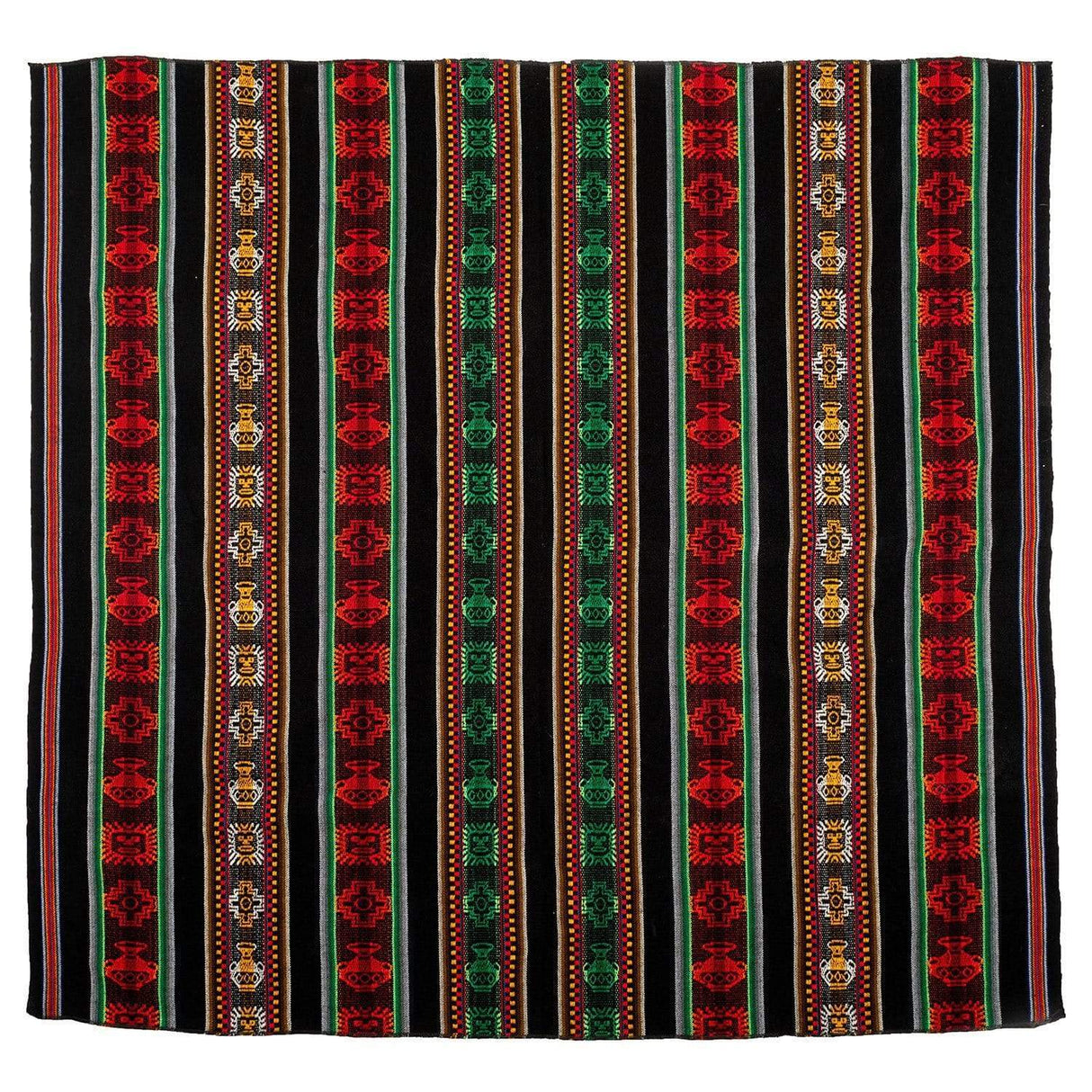 Woven Throws Peruvian Woven Throw - Black | tx0047a