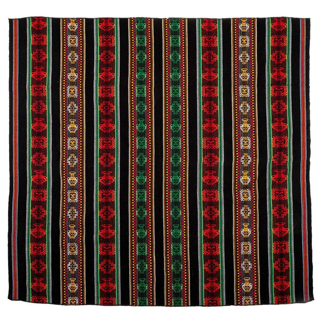 Woven Throws Peruvian Woven Throw - Black | tx0047a