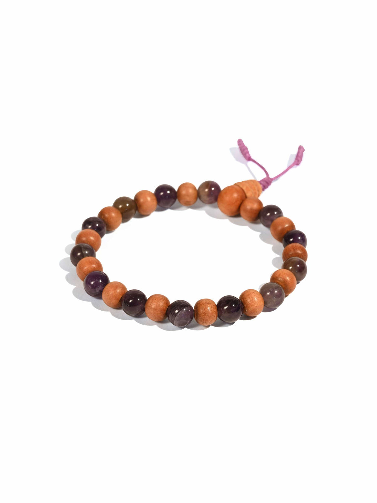 Amethyst & Sandalwood Wrist Mala