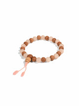 Rose Quartz & Sandalwood Wrist Mala