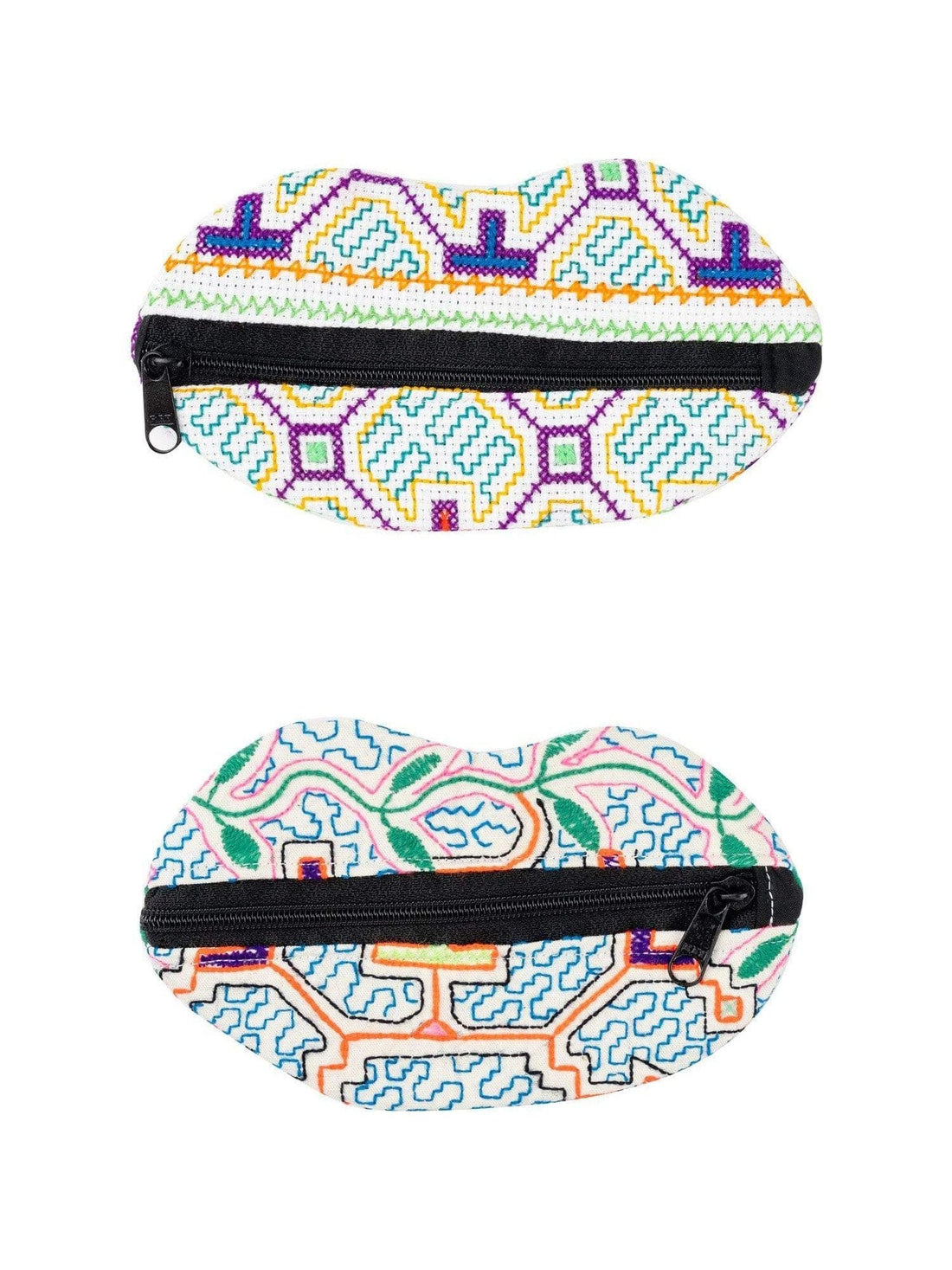 Shipibo Embroidered Zipper Case | txb0238-Adventure White | Shamans Market