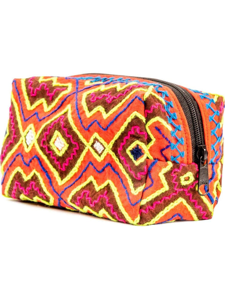 Zipper Bags Apu Shipibo Embroidered Cube Zipper Pouch