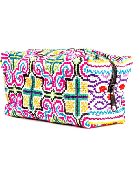 Zipper Bags Awaken Shipibo Embroidered Cube Zipper Pouch