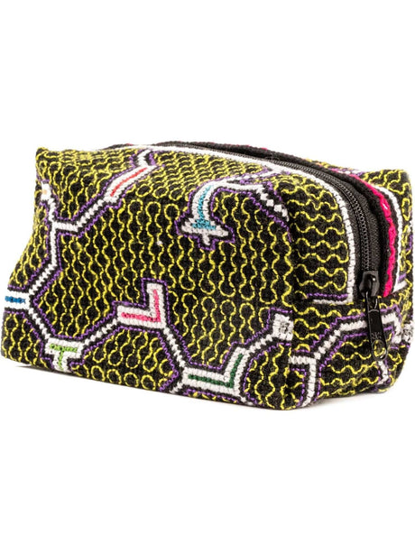 Zipper Bags Clay Shipibo Embroidered Cube Zipper Pouch