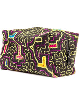 Zipper Bags Pavo Shipibo Embroidered Cube Zipper Pouch