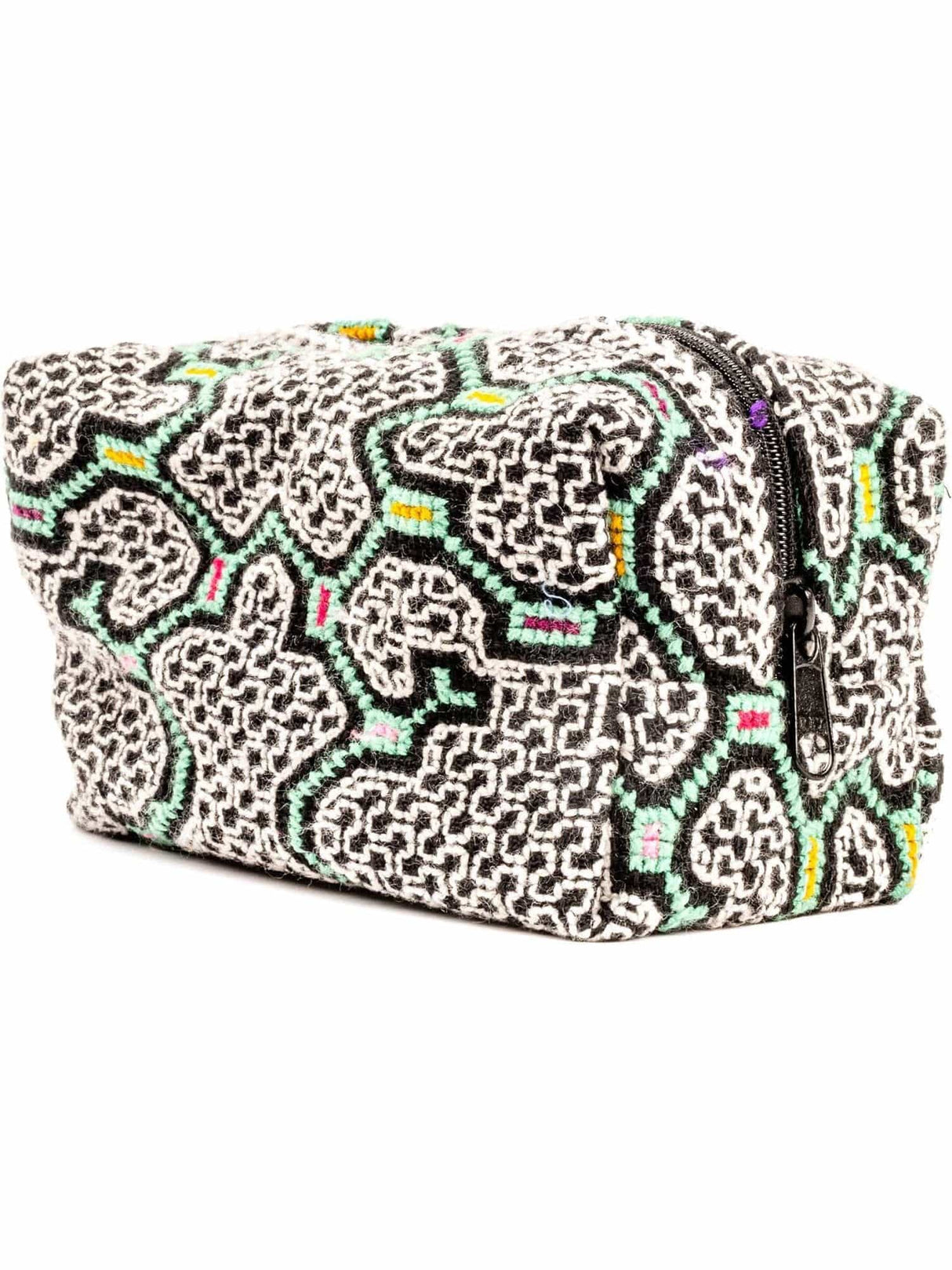 Zipper Bags Portal Shipibo Embroidered Cube Zipper Pouch